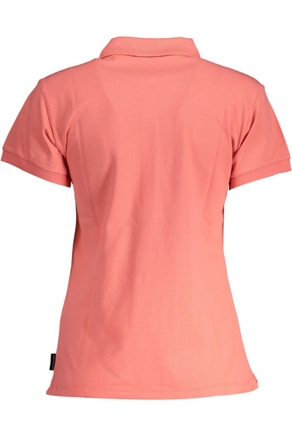 Pink Cotton Women Polo Shirt