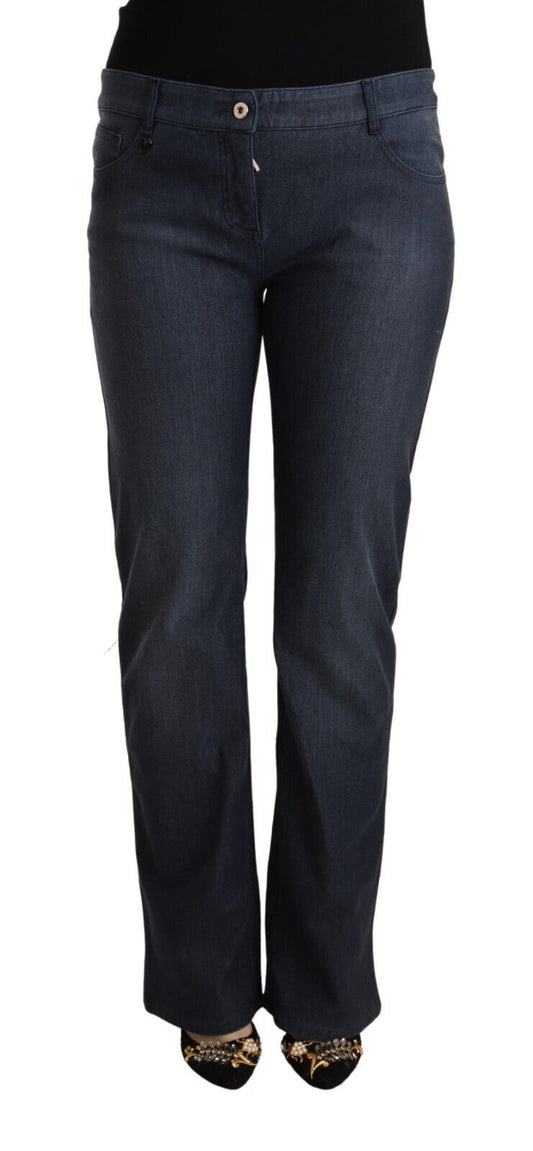 Chic Dark Blue Straight Cut Jeans