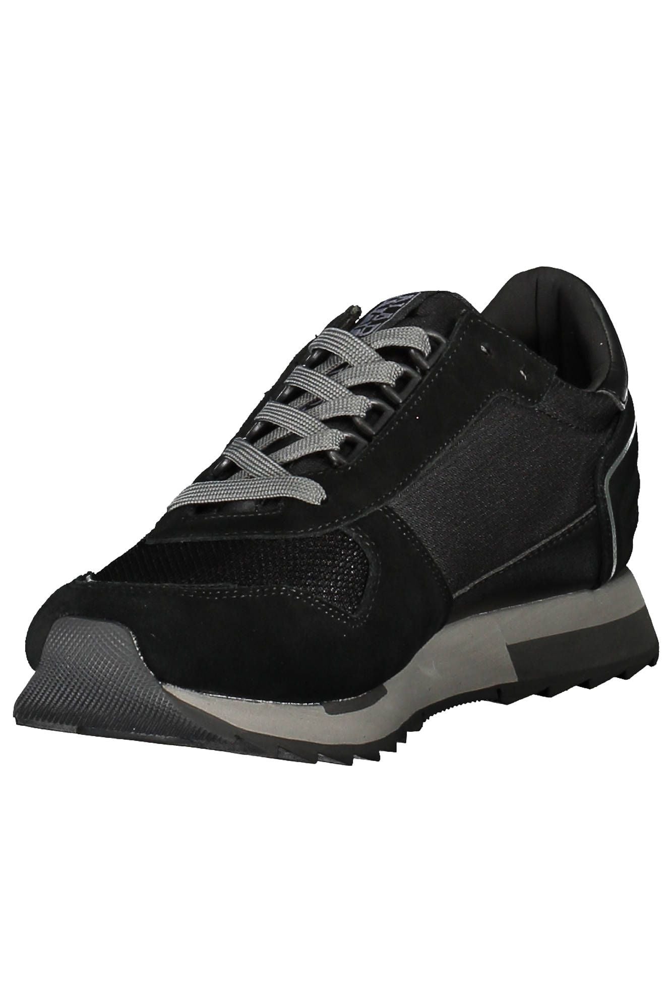 Black Polyester Men Sneaker