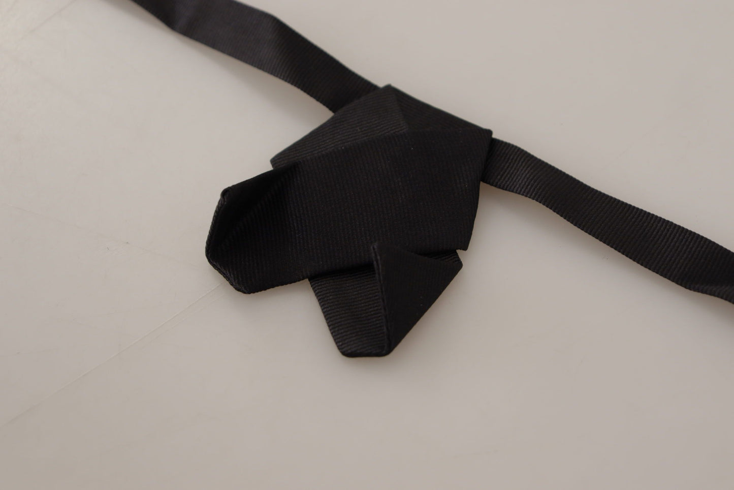 Elegant Black Silk Bow Tie