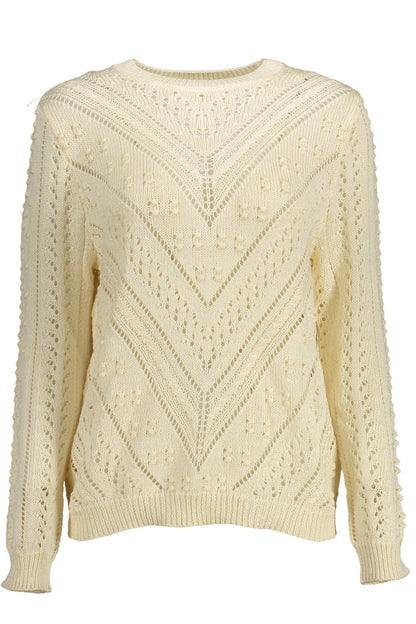 White Acrylic Women Sweater