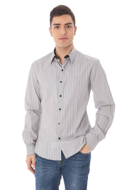 White Cotton Men Shirt