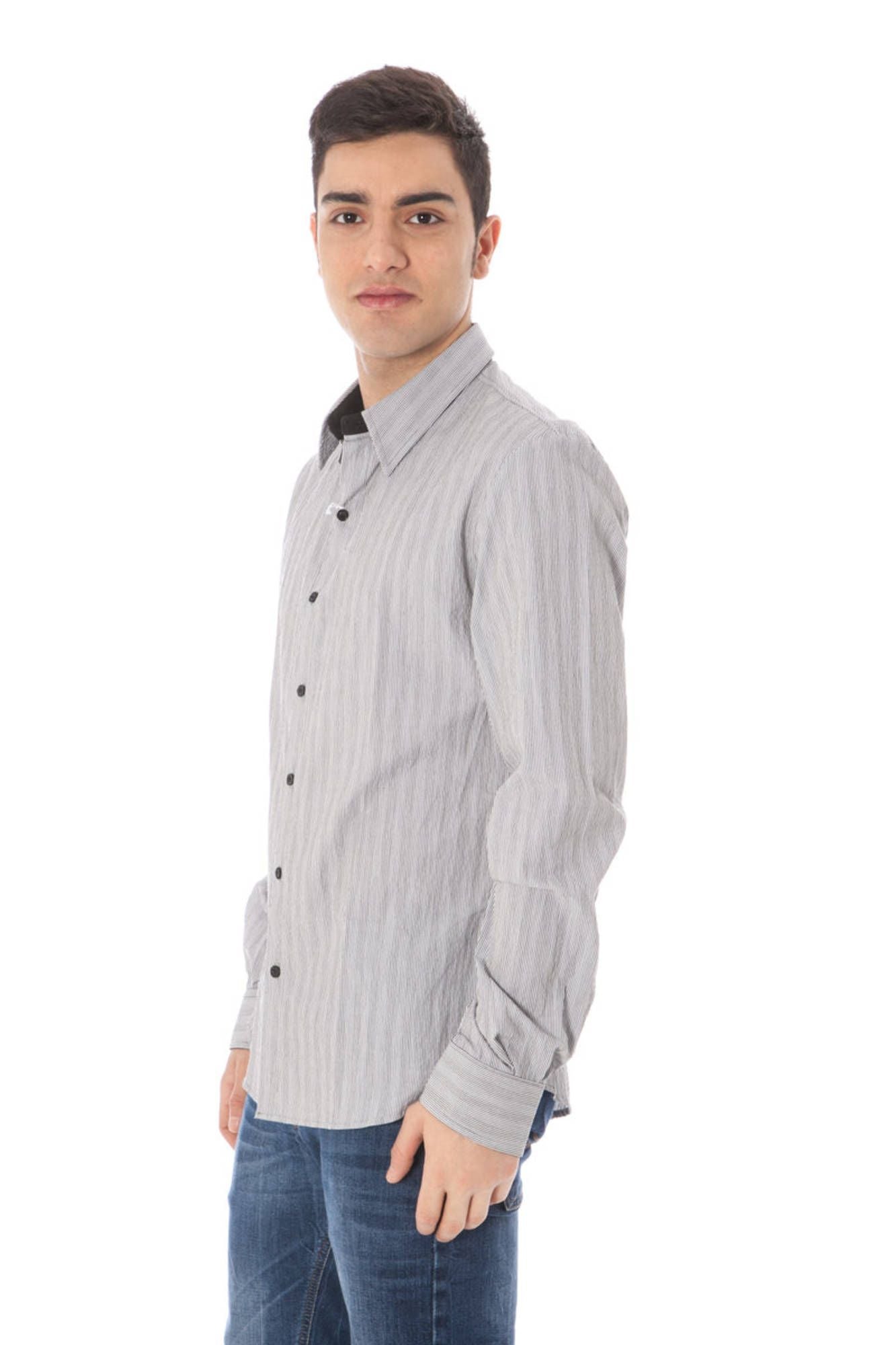 White Cotton Men Shirt