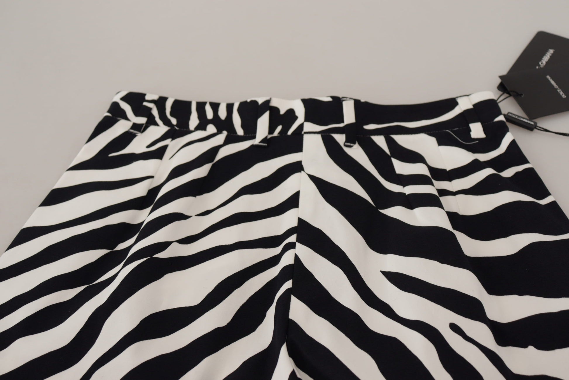 Zebra Print Mid Waist Hot Pants