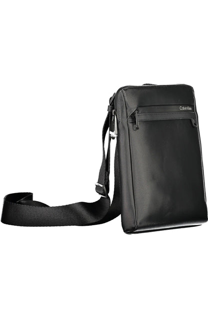 Black Polyethylene Men Shoulder Bag