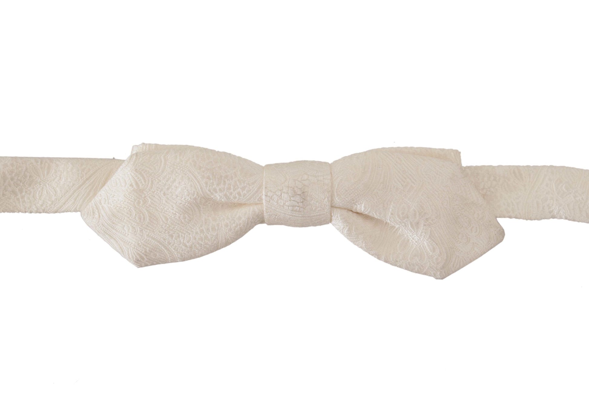 Elegant White Silk Bow Tie