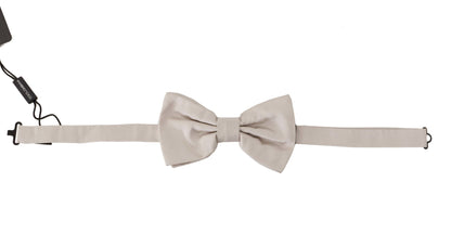 Exquisite Silk Gray Bow Tie