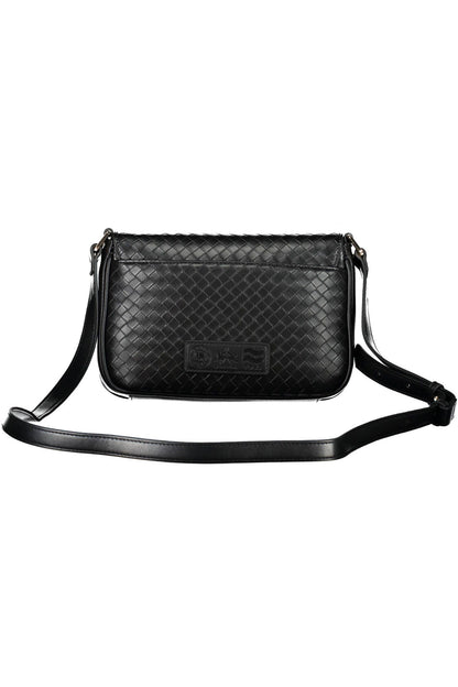 Black Polyethylene Women Handbag