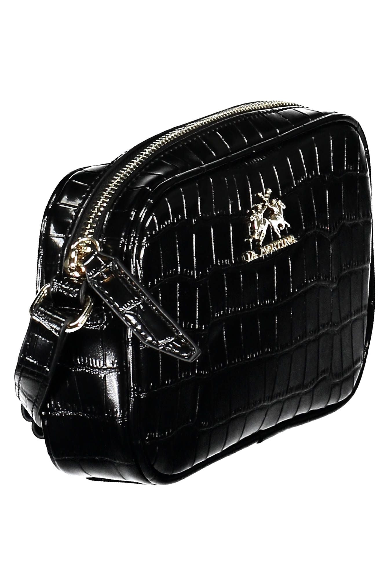 Black Polyethylene Women Handbag