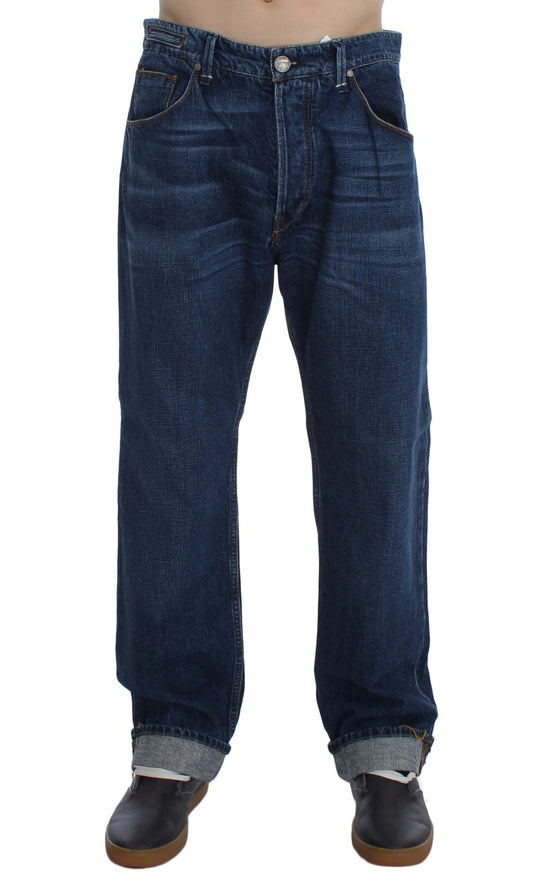 Chic Baggy Loose Fit Blue Jeans for Men