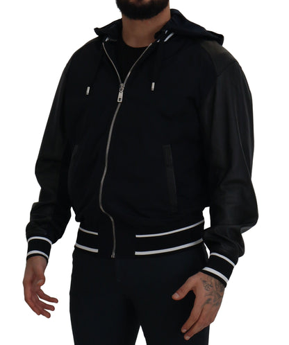 Elegant Black Bomber Blouson Jacket