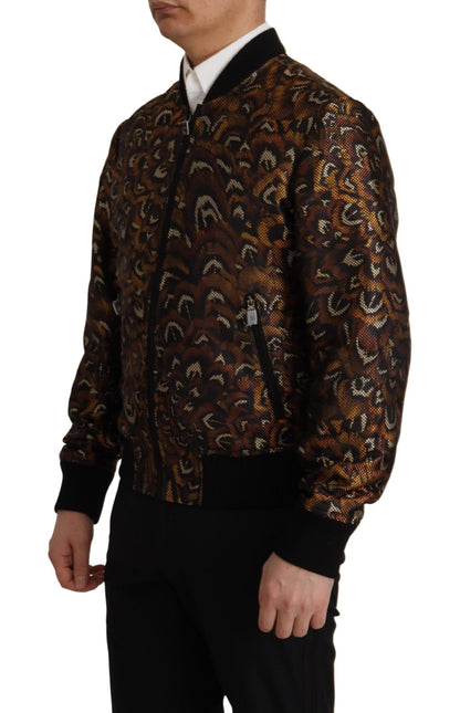 Elegant Brown Blouson Jacket