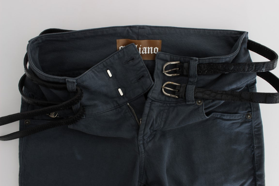 Sleek Slim Fit Italian Jeans in Chic Blue