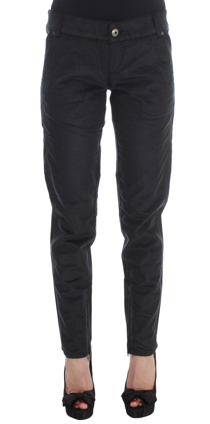 Chic Black Regular Fit Trousers