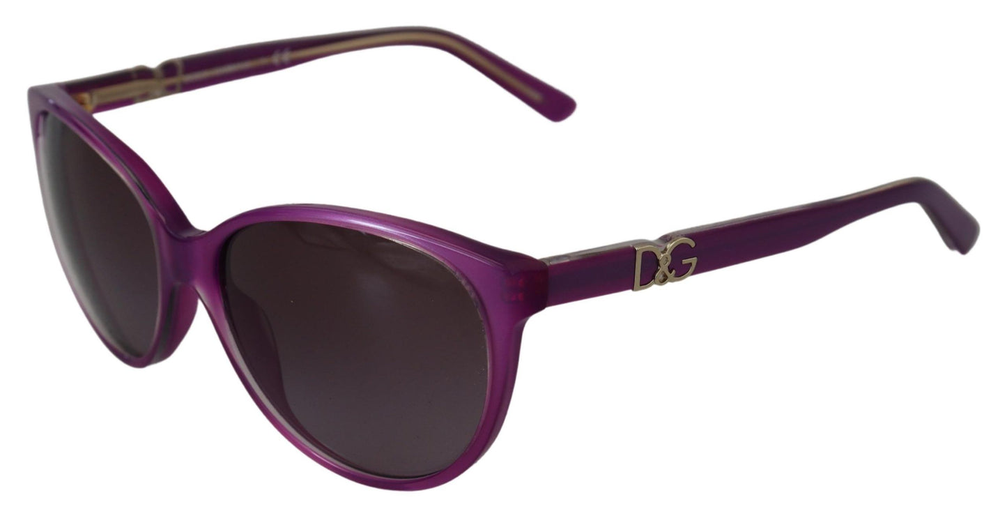 Chic Purple Acetate Round Sunglasses