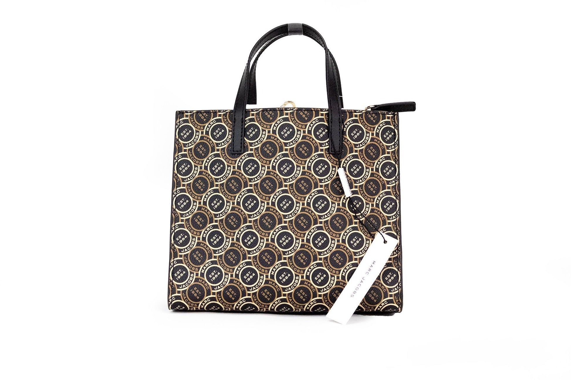 Mini Grind Signet Printed Leather Crossbody Tote Handbag Purse