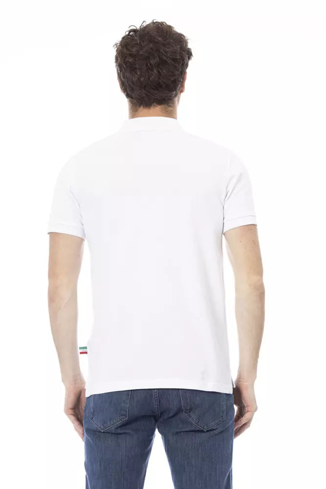 White Cotton Men Polo