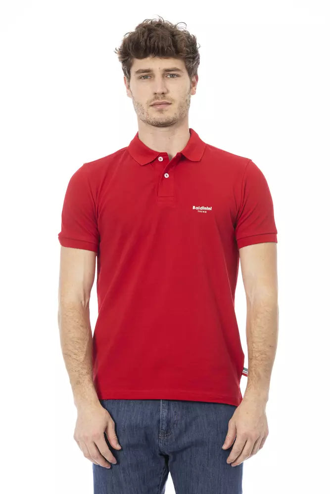 Red Cotton Men Polo