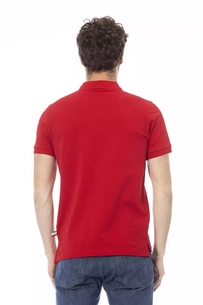 Red Cotton Men Polo