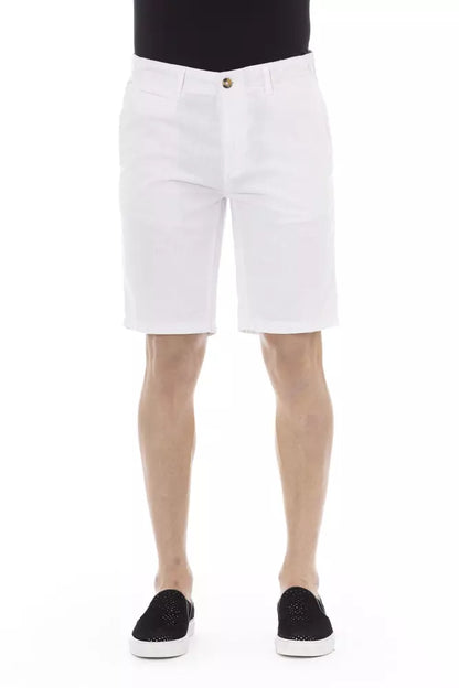 White Cotton Men's Bermuda Short