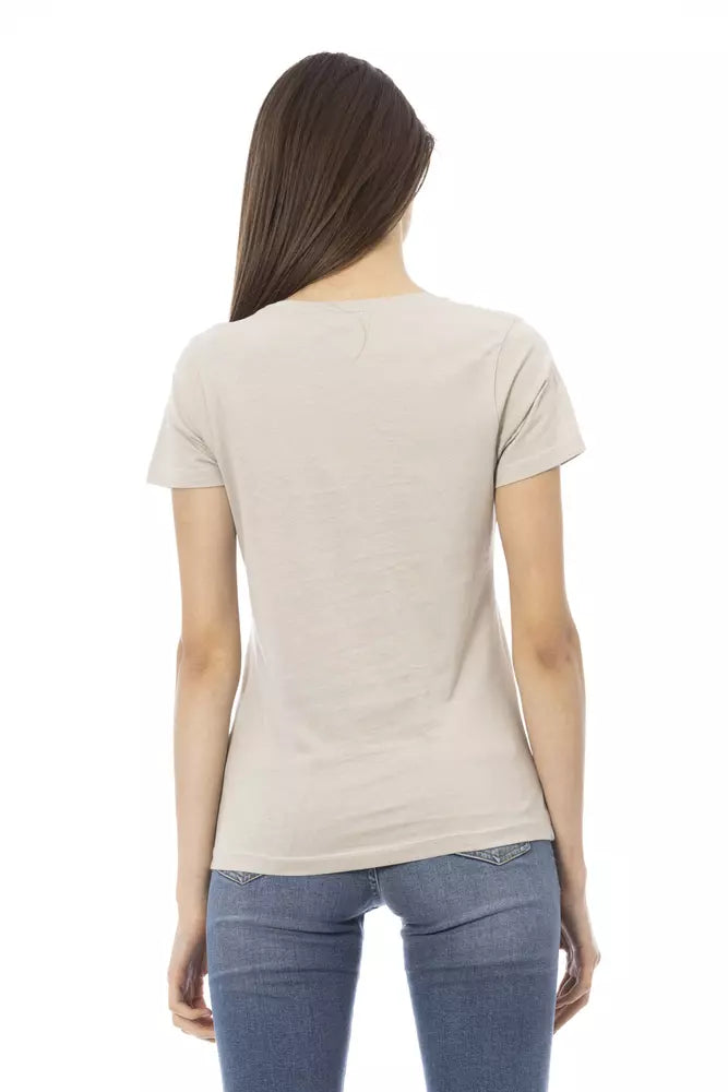 Beige Cotton Women Top