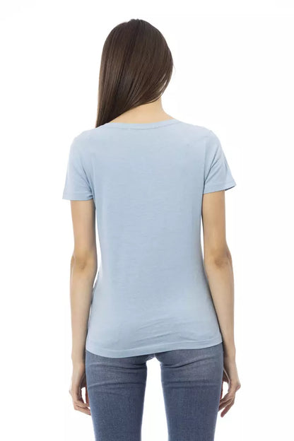 Light Blue Cotton Women's Top