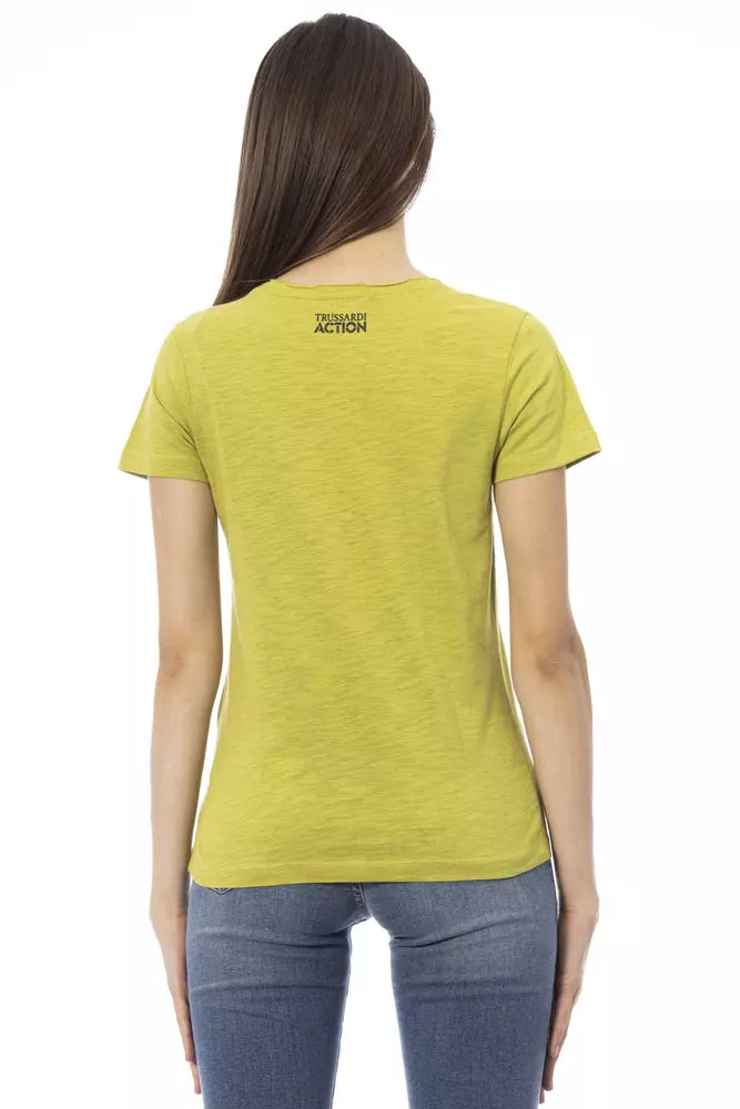 Green Cotton Women Top