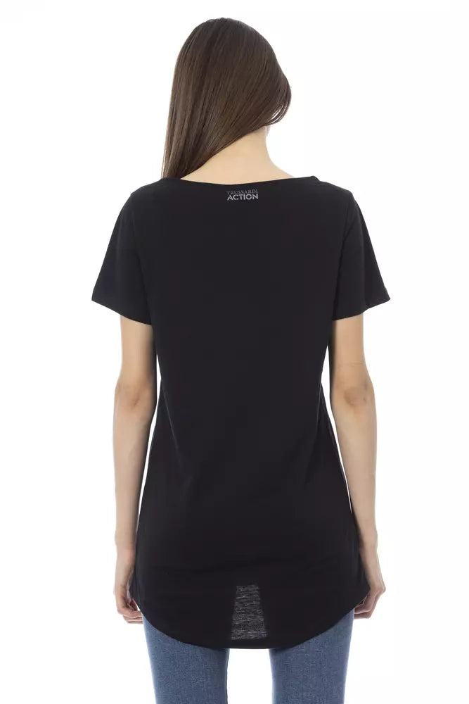 Black Cotton Women's Top