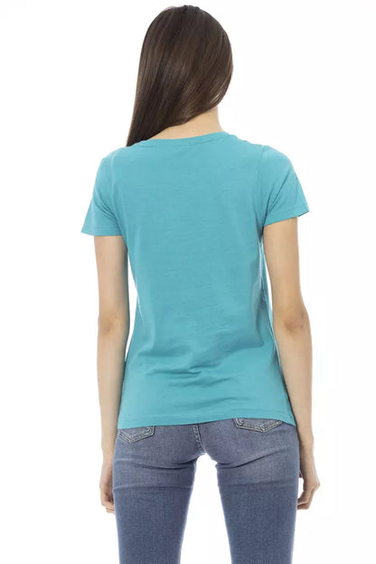 Light Blue Cotton Women Top