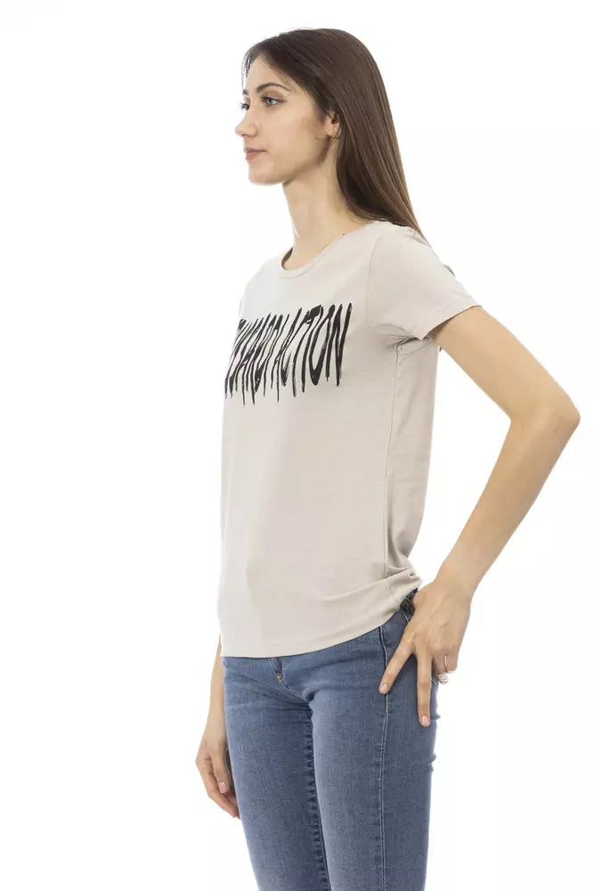 Beige Cotton Women Top