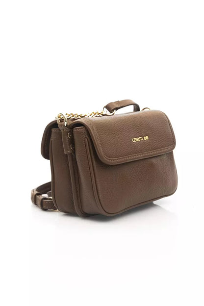 Brown Leather Women Crossbody Bag