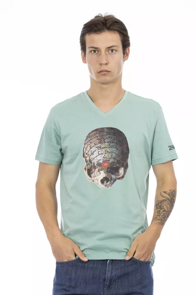 Green Cotton Men's T-Shirt