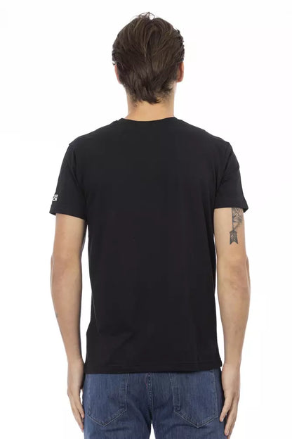 Black Cotton Men T-Shirt