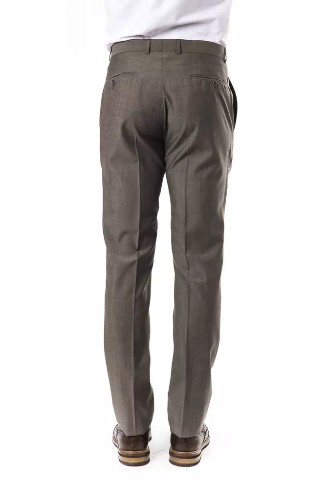 Gray Wool Men Pant