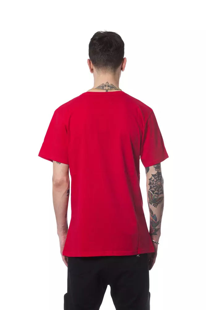 Red Cotton Men T-Shirt