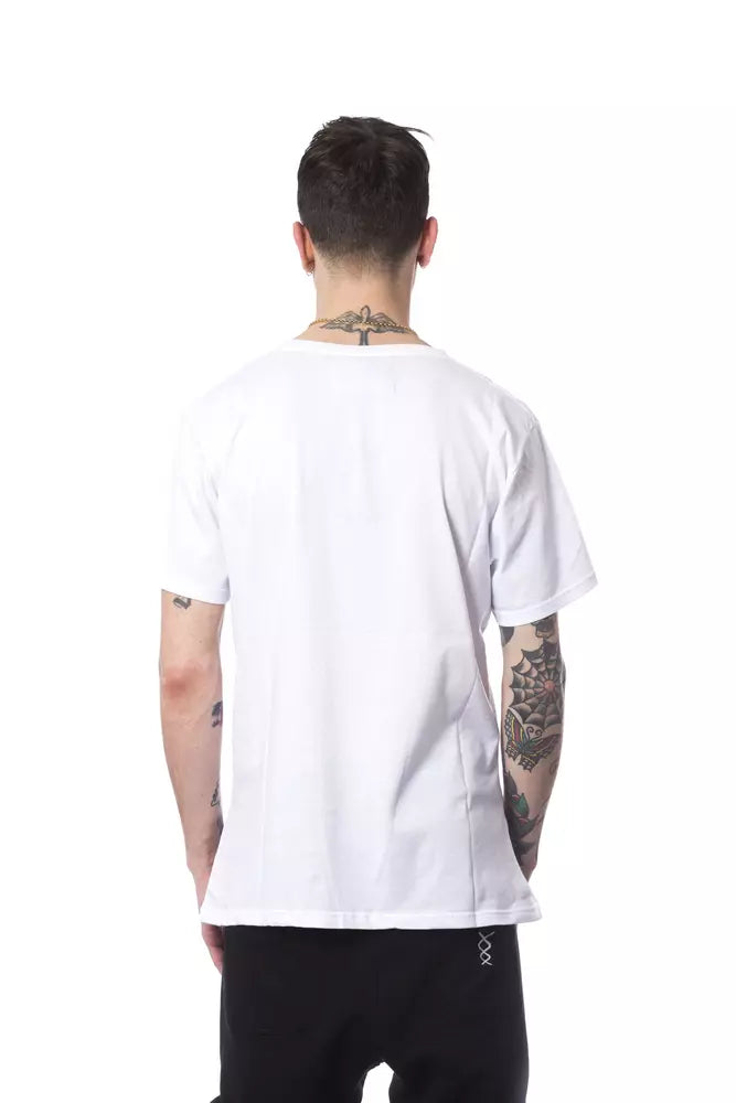 White Cotton Men T-Shirt