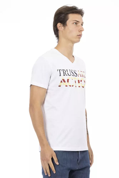 White Cotton Men's T-Shirt