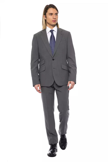 Gray Wool Men Suit