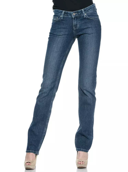 Blue Cotton Women Jeans