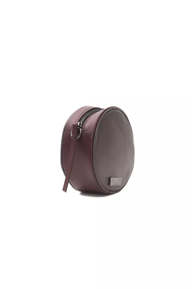 Burgundy Leather Women Crossbody Bag