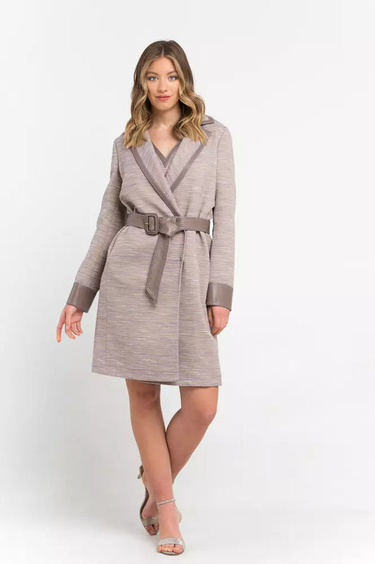 Beige Cotton Women Coat