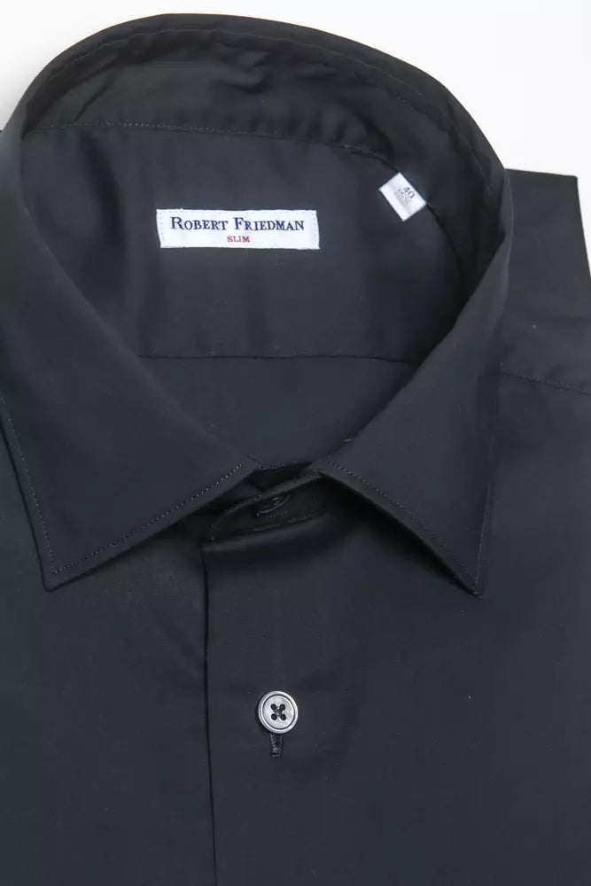 Black Cotton Men Shirt