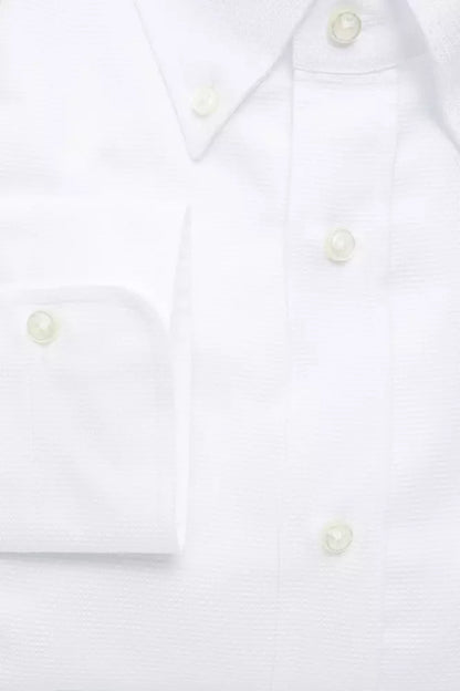 White Cotton Men Shirt