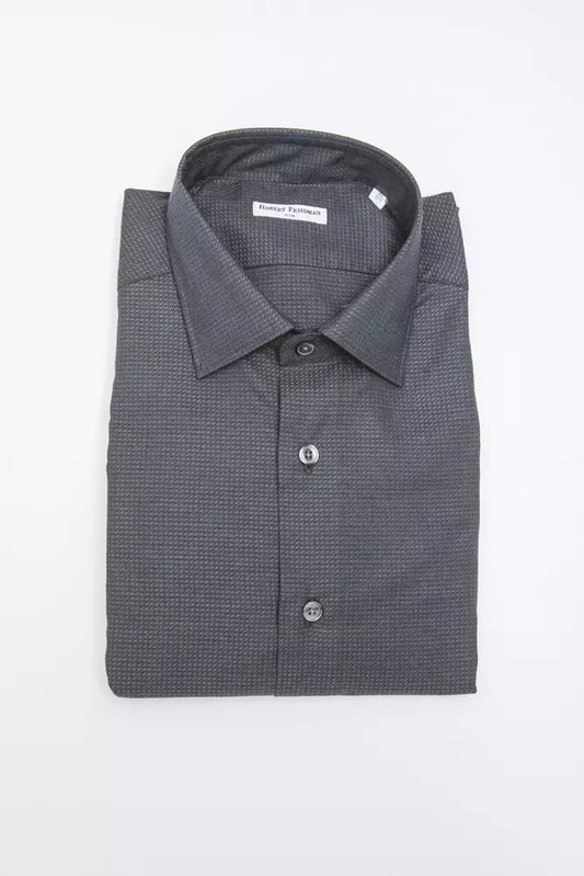 "Black Cotton Men Shirt"