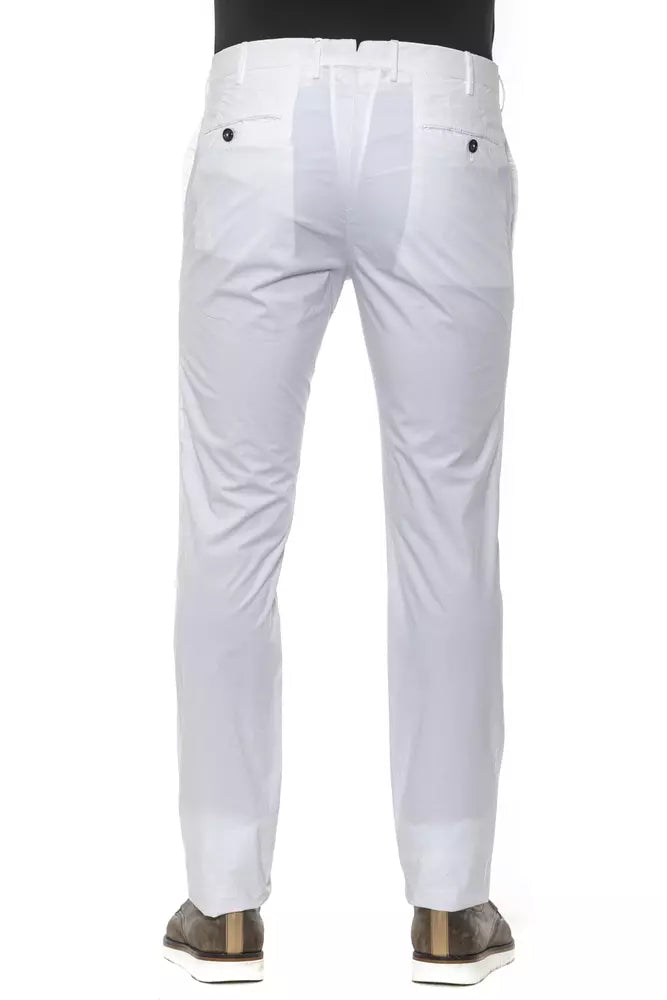 White Cotton Mens Trouser