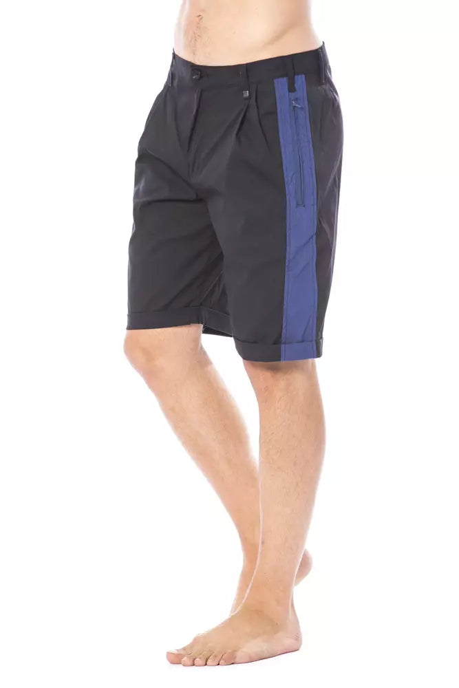 Black Cotton Men's Short