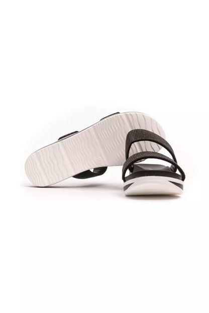 Black Textile Women Sandal