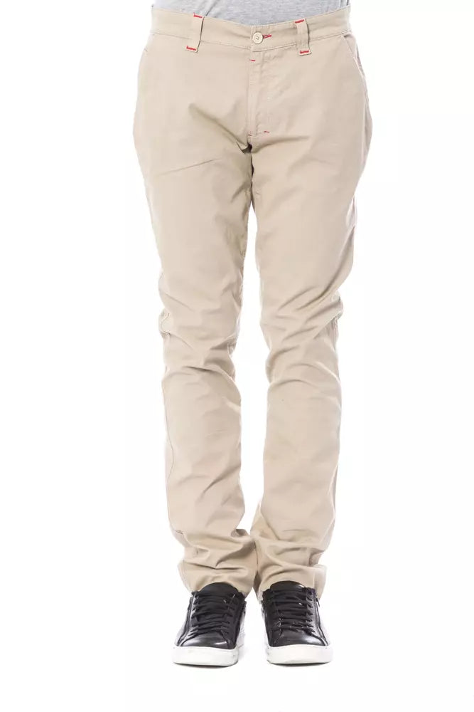 Beige Cotton Men's Chino Pant