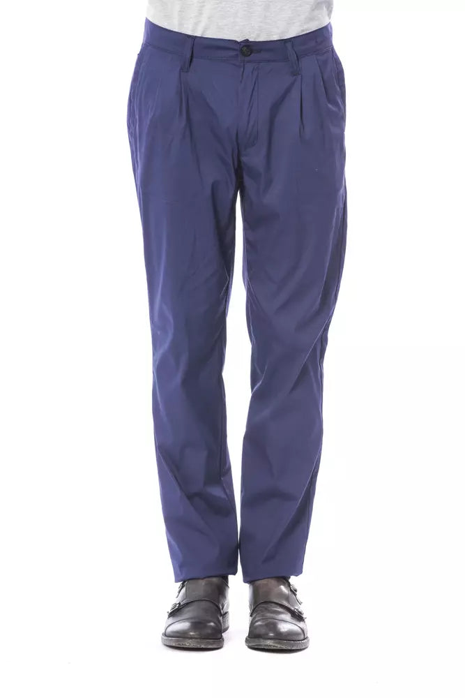 Blue Cotton Men Chino Pant