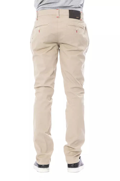 Beige Cotton Men's Chino Pant